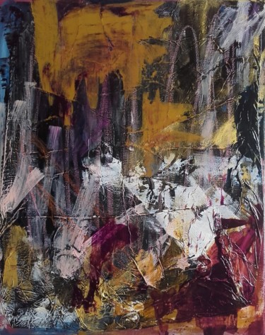 Pintura intitulada "Art Abstrait" por Céline Marcoz, Obras de arte originais, Acrílico