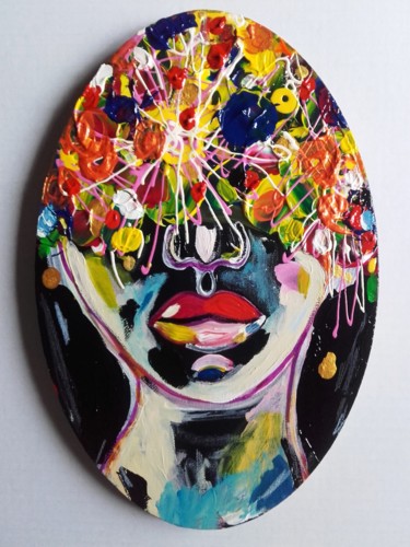 "Portrait Femme Woma…" başlıklı Tablo Céline Marcoz tarafından, Orijinal sanat, Akrilik
