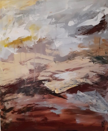 Pittura intitolato "Solitude Paysage Mi…" da Céline Marcoz, Opera d'arte originale, Acrilico