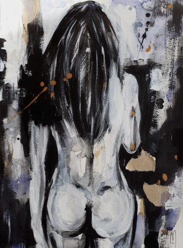 Peinture intitulée "Nu Féminin Peinture…" par Céline Marcoz, Œuvre d'art originale, Acrylique