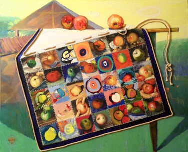 Картина под названием ""Apples"" - Orkhan, Подлинное произведение искусства, Масло