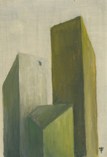 Alles nur Fassade Malerei mit dem Titel "Alles nur Fassade" von Ralf Czekalla, Original-Kunstwerk, Öl