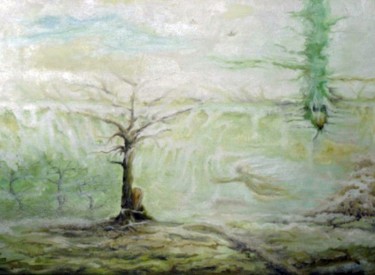 Malerei mit dem Titel "Nebelgeister" von Ralf Czekalla, Original-Kunstwerk, Öl