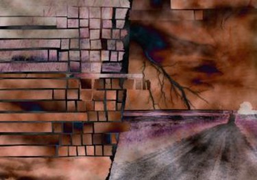 Digitale Kunst mit dem Titel "Pixelwelt" von Ralf Czekalla, Original-Kunstwerk, Collagen