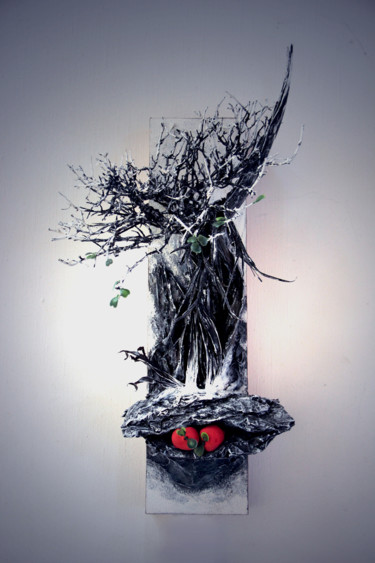 Skulptur mit dem Titel "Winterbaum, Wandsku…" von Ralf Czekalla, Original-Kunstwerk, Holz