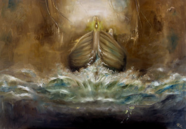 Malerei mit dem Titel "Die letzte Fahrt" von Ralf Czekalla, Original-Kunstwerk, Öl