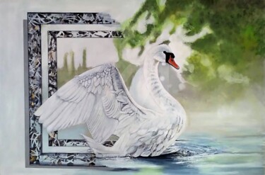 '' Eleganti Movimenti '' Painting titled "'' Eleganti Movimen…" by Orlando Cristiani, Original Art, Acrylic Mounted on Cardboard