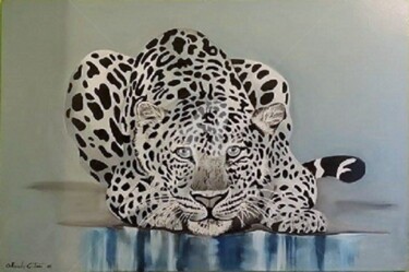 Peinture intitulée "Leopard" par Orlando Cristiani, Œuvre d'art originale, Acrylique