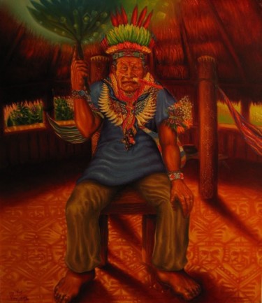 Pintura titulada "Taita Yagecero (ama…" por Orlando Martinez, Obra de arte original, Otro