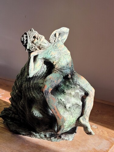 Скульптура под названием "L'éveil" - Orlando Basulto, Подлинное произведение искусства, Глина