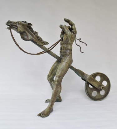 Sculpture intitulée "Mon petit Cheval de…" par Orlando Basulto, Œuvre d'art originale, Métaux
