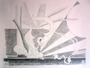 Drawing titled "Black and white #4" by Orlando Rafael Dos Santos, Original Artwork, Pencil