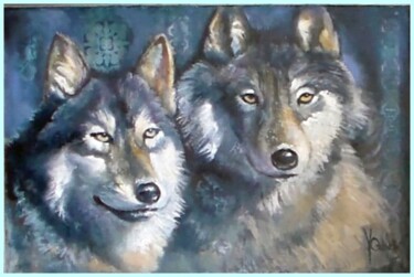 Картина под названием "Волки" - Orlicz, Подлинное произведение искусства, Масло