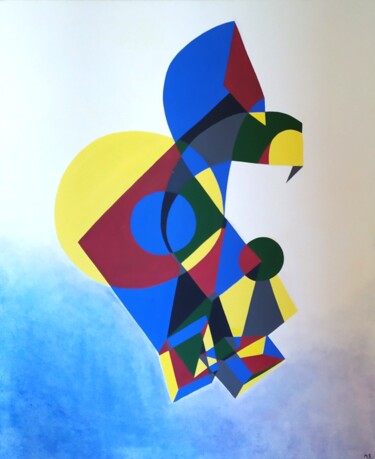 Peinture intitulée "abstraction" par Marina Iarmishko, Œuvre d'art originale, Tempera