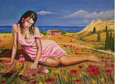 Painting titled "La Vita" by Oronzo Curvo, Original Artwork, Acrylic