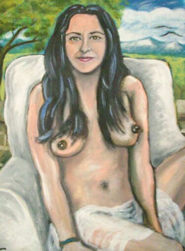 Peinture intitulée "La Musa Romana" par Oronzo Curvo, Œuvre d'art originale, Huile