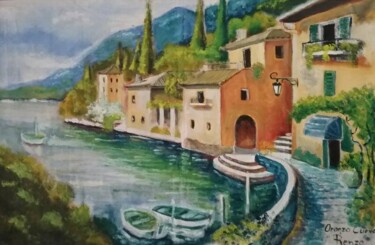 Pintura intitulada "Costiera Amalfitana" por Oronzo Curvo, Obras de arte originais, Óleo