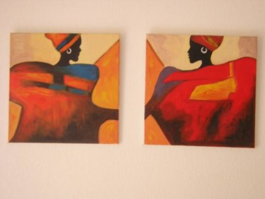 Painting titled "afrique" by Orst, Original Artwork