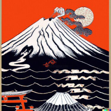 Digital Arts titled "Ukiyo-e #4" by Melih Ortatepe, Original Artwork, AI generated image