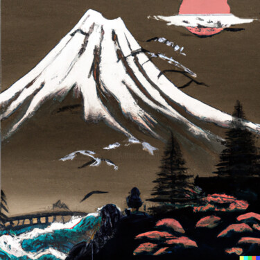 Arte digitale intitolato "Ukiyo-e #5" da Melih Ortatepe, Opera d'arte originale, Immagine generata dall'IA