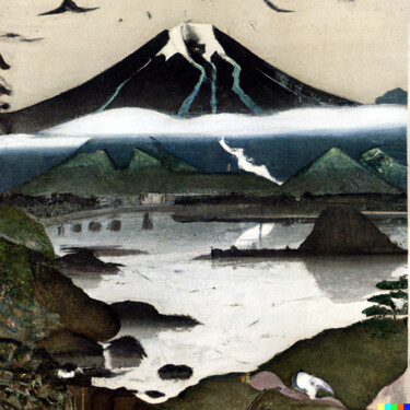 Arts numériques intitulée "Ukiyo-e #6" par Melih Ortatepe, Œuvre d'art originale, Image générée par l'IA