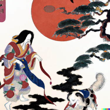Arts numériques intitulée "Ukiyo-e #16" par Melih Ortatepe, Œuvre d'art originale, Image générée par l'IA