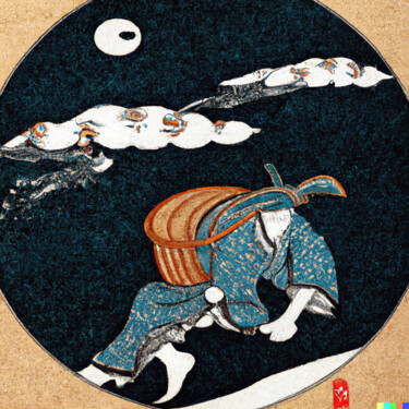 Arts numériques intitulée "Ukiyo-e #22" par Melih Ortatepe, Œuvre d'art originale, Image générée par l'IA