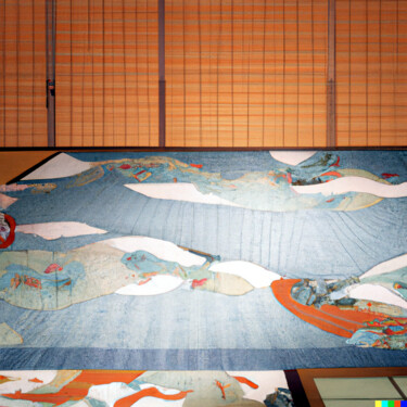 Digitale Kunst mit dem Titel "Ukiyo-e #23" von Melih Ortatepe, Original-Kunstwerk, KI-generiertes Bild
