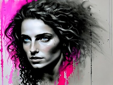 Digitale Kunst mit dem Titel "Juliana #2" von Melih Ortatepe, Original-Kunstwerk, Digitale Malerei