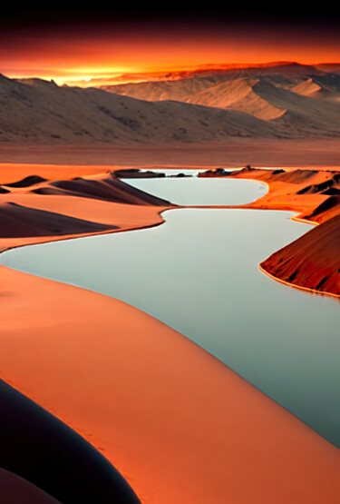 "Desert Lake" başlıklı Dijital Sanat Melih Ortatepe tarafından, Orijinal sanat, Dijital Resim