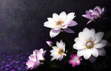 Цифровое искусство под названием "flowers" - Melih Ortatepe, Подлинное произведение искусства, Цифровая живопись