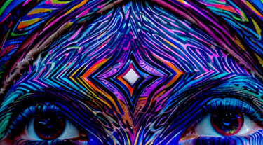 Digitale Kunst getiteld "abstract eyes" door Melih Ortatepe, Origineel Kunstwerk, Digitaal Schilderwerk