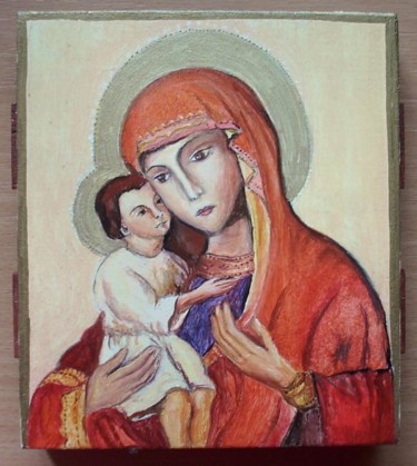 Painting titled "Madonna and Child 2" by Chipulnevazut, Original Artwork