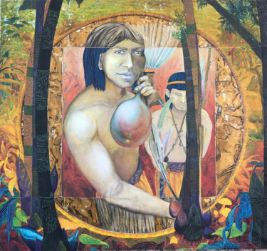 Pintura intitulada "Santeiro da Música" por Oru Am Sudá, Obras de arte originais, Acrílico