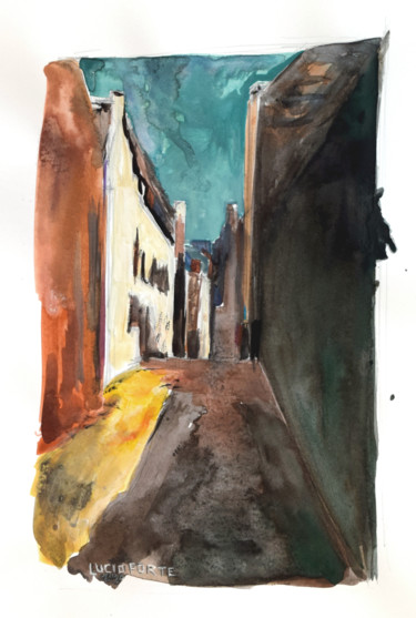 Odilon Peinture intitulée "Odilon" par Lucio Forte, Œuvre d'art originale, Aquarelle