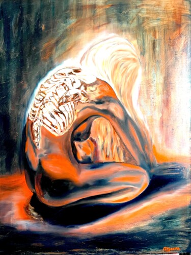 Картина под названием "«Сотворение Евы»" - Oxana Sergeeva, Подлинное произведение искусства, Масло