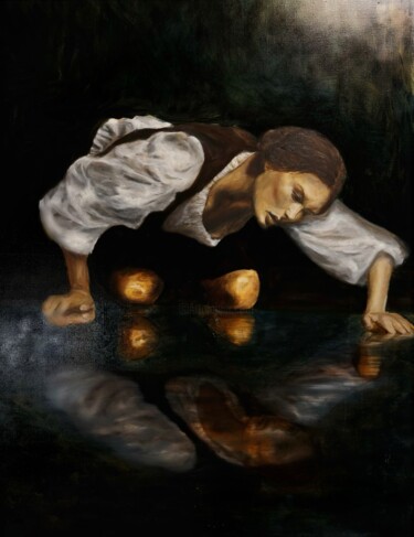 Pittura intitolato "«I don’t have a nam…" da Oxana Sergeeva, Opera d'arte originale, Olio