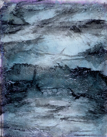 Painting titled "Cloud sea" by Osam Fukuda, Original Artwork, Oil