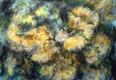 Malerei mit dem Titel "Profusion sous la l…" von Osam Fukuda, Original-Kunstwerk, Pastell