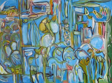 Картина под названием "2023.12.5" - Oscar Boffy, Подлинное произведение искусства, Акрил Установлен на Деревянная рама для н…