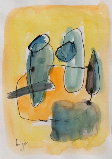 Painting titled "2022.232" by Oscar Boffy, Original Artwork, Watercolor