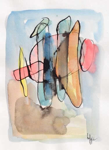 Painting titled "2022.235" by Oscar Boffy, Original Artwork, Watercolor