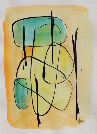 Painting titled "2023.76" by Oscar Boffy, Original Artwork, Watercolor