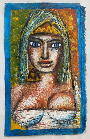 Malerei mit dem Titel "La Amazona" von Oscar Franco, Original-Kunstwerk, Acryl