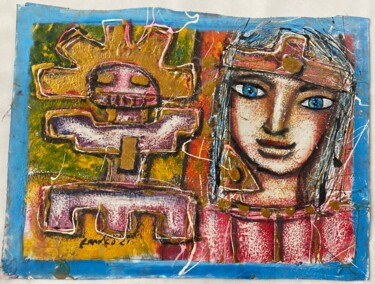 Peinture intitulée "Morada Curiosa" par Oscar Franco, Œuvre d'art originale, Acrylique