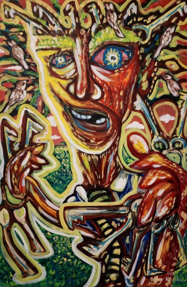 Pintura titulada "¡¡¡Las llaves!!! ¡¡…" por Oscar Galvan, Obra de arte original, Acrílico Montado en Bastidor de camilla de…