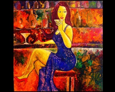 Painting titled "La Guera" by Oscar Galvan, Original Artwork, Acrylic