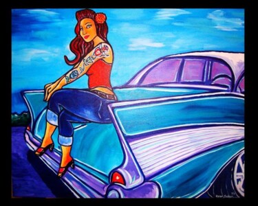 Painting titled "Muneca 57'" by Oscar Galvan, Original Artwork