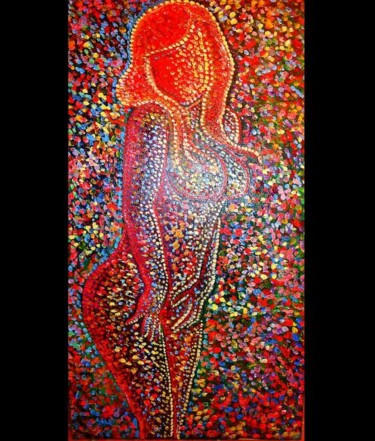 Painting titled "" the muse "" by Oscar Galvan, Original Artwork, Oil