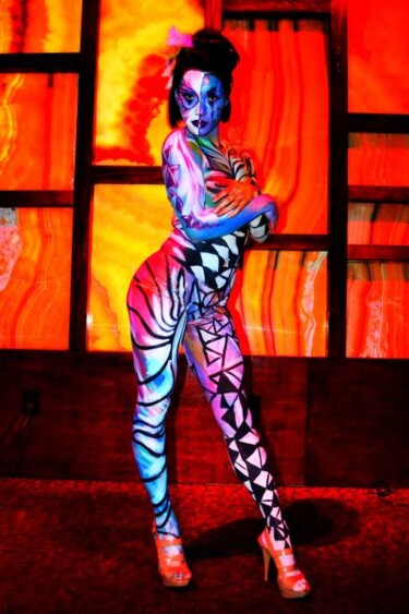Картина под названием "Seductive Harlequin" - Oscar Galvan, Подлинное произведение искусства